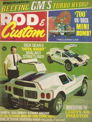 ROD & CUSTOM 1969 FEB - BUICK V6 INTO A BUG, BUILD A STOUT TH400, HOT MOUSE